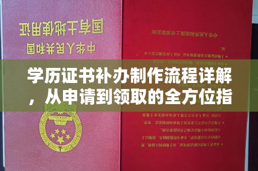 漳州学历证书补办制作流程详解，从申请到领取的全方位指南