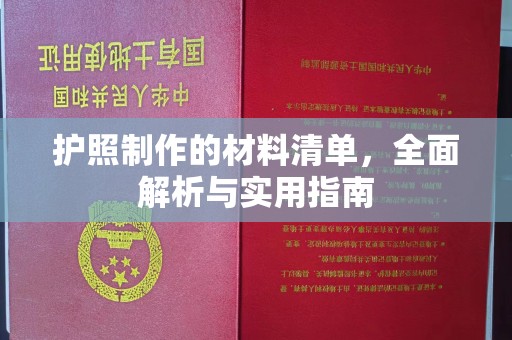 漳州护照制作的材料清单，全面解析与实用指南