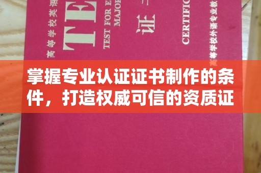 漳州掌握专业认证证书制作的条件，打造权威可信的资质证明