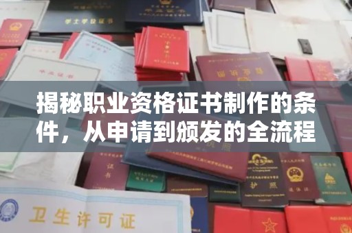 漳州揭秘职业资格证书制作的条件，从申请到颁发的全流程解析