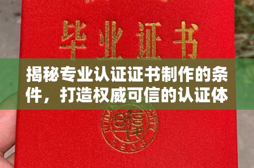 漳州揭秘专业认证证书制作的条件，打造权威可信的认证体系