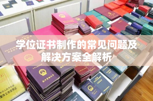 漳州学位证书制作的常见问题及解决方案全解析