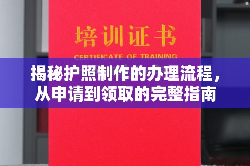 漳州揭秘护照制作的办理流程，从申请到领取的完整指南