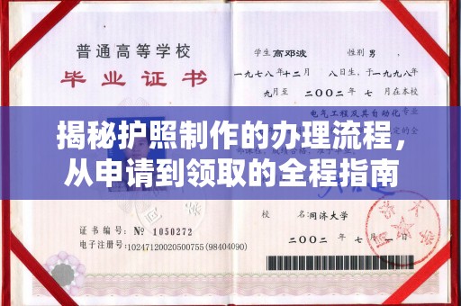 漳州揭秘护照制作的办理流程，从申请到领取的全程指南