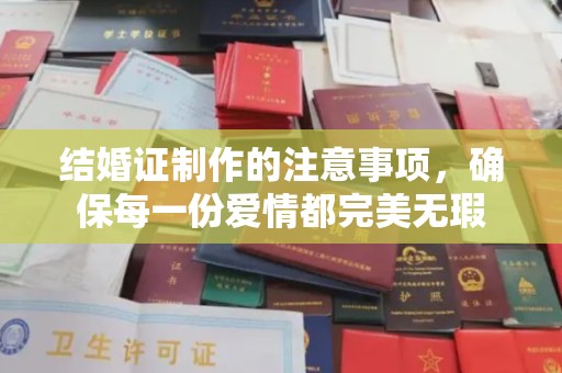 漳州结婚证制作的注意事项，确保每一份爱情都完美无瑕