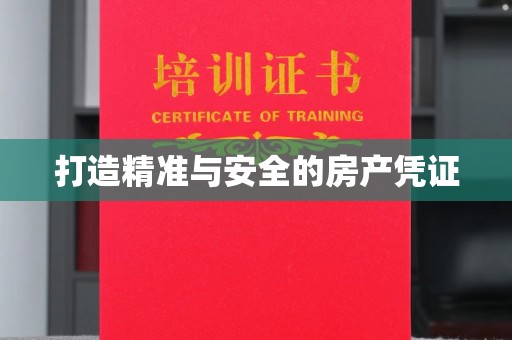漳州打造精准与安全的房产凭证